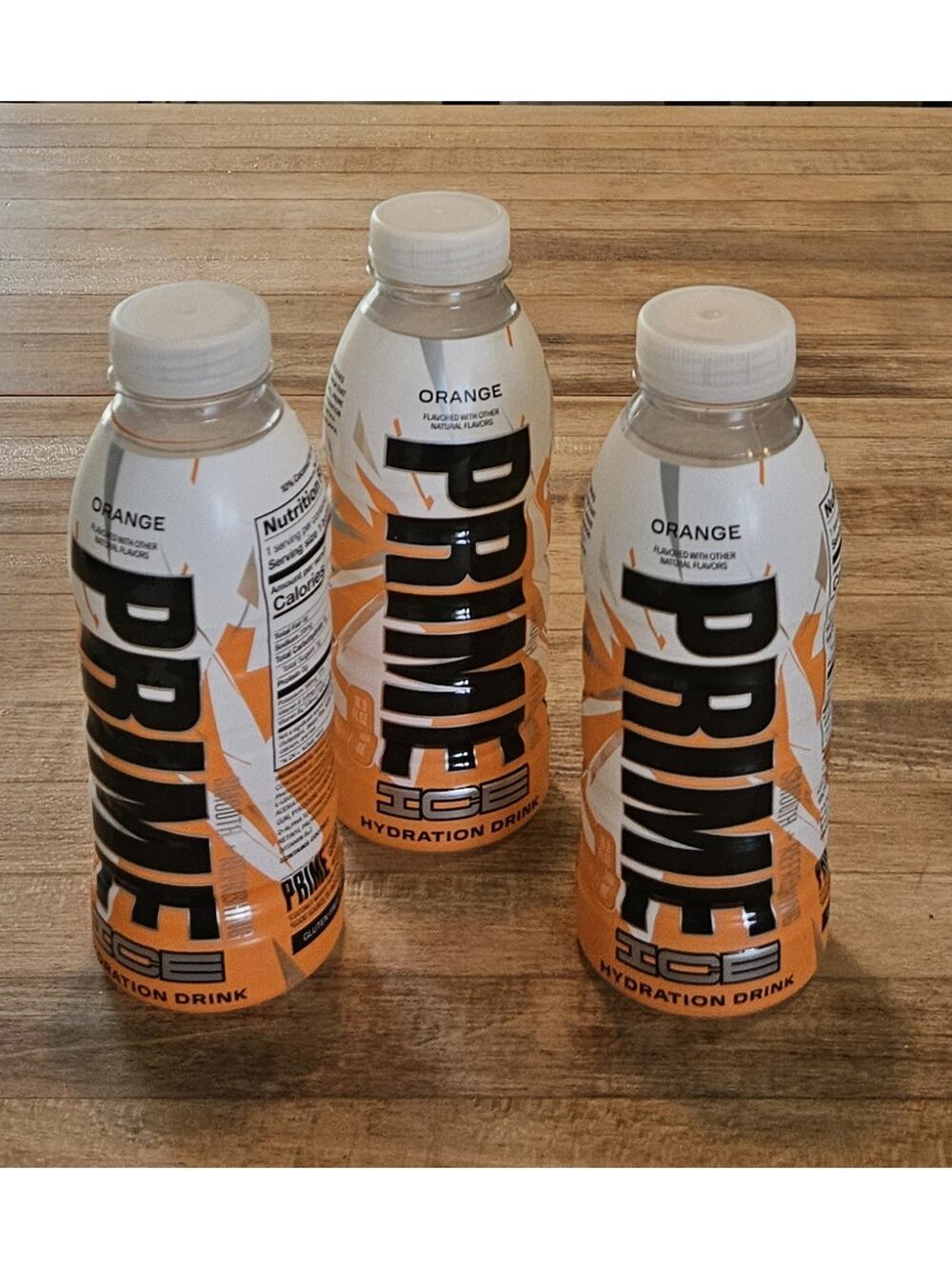 NEW PRIME HYDRATION DRINK 3 X 16.9 FL OZ BOTTLES ORANGE FLAVORED LOGAN PAUL RARE